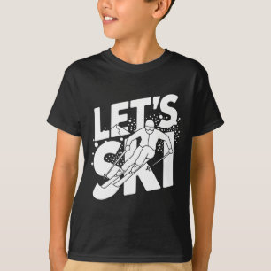 Camiseta Design de Humor de Esqui Esquiando Esquiador Engra