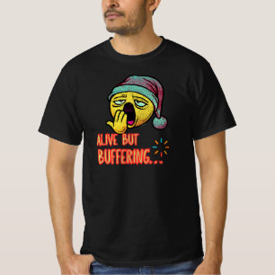Camiseta Design de humor de fantasma fofo vivo, mas armazen