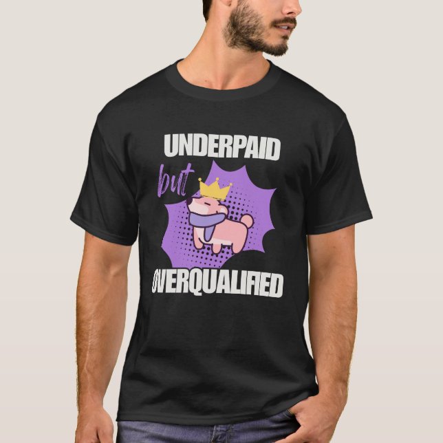 Camiseta Design de Humor de Funcionário de Escritório Fofo (Frente)