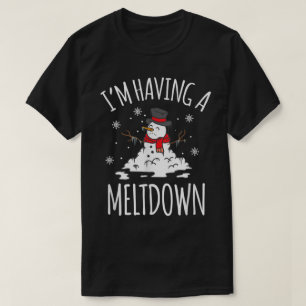 Camiseta Design de Humor de Natal de Boneco de Neve Derrete