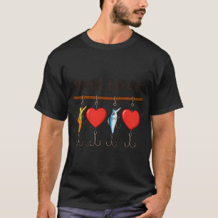Camiseta Design de Humor de Pesca de Amor Verdadeiro