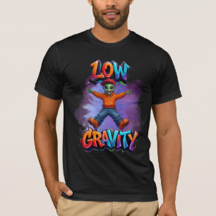 Camiseta Design de Humor Espacial Alien Divertido de Baixa