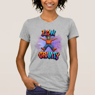 Camiseta Design de Humor Espacial Alien Divertido de Baixa