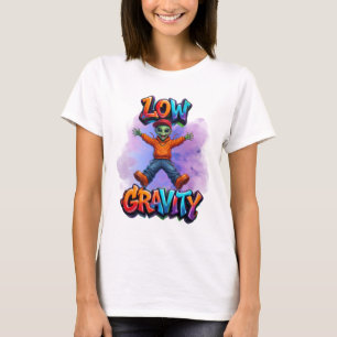 Camiseta Design de Humor Espacial Alien Divertido de Baixa