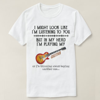 Camiseta Design de Humor para Guitarrista Engraçado
