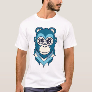 Camiseta Design de ilustração do macaco adorável