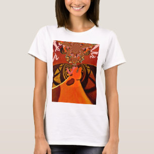 Camiseta Design de imagem de Girafa engraçada