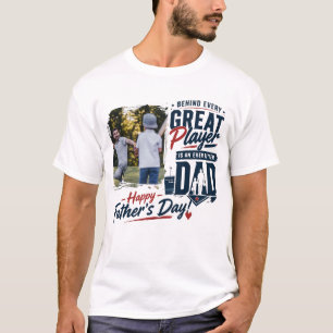Camiseta Design de imagem personalizada, Pai jogador ótimo