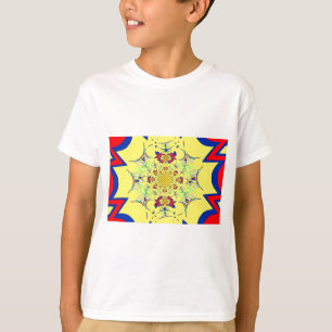 Camiseta Design de Impressão de Arte com Damasco Brilhante 