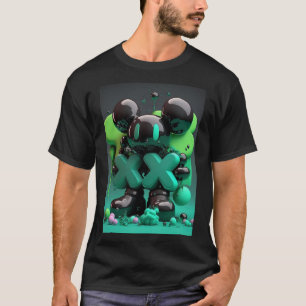 Camiseta Design de Impressão de metal do Kaws Hypebeast