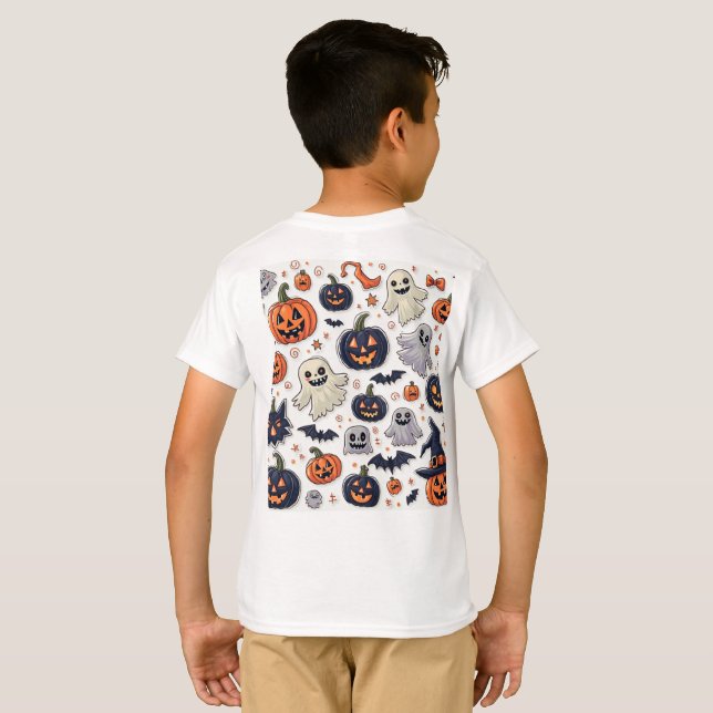 Camiseta design de impressão especial para halloween. (Parte Traseira Completa)