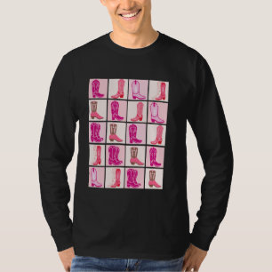 Camiseta Design de Inicialização de Cowgirl de Quadro de Ve