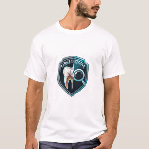 Camiseta Design de Insígnia de Detetive de Cáries RDH Den