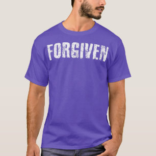 Camiseta Design de inspiração cristã perdoada para homens,