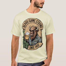 Camiseta Design de IPA de Bisonte Selvagem com Jogo de Barb