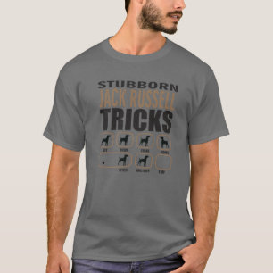Camiseta Design De Jack Russell Stubborn Para Cão Passivo