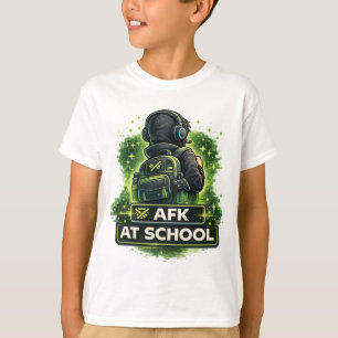 Camiseta Design de Jogo AFK na Escola