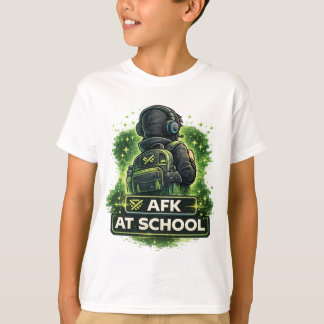 Camiseta Design de Jogo AFK na Escola
