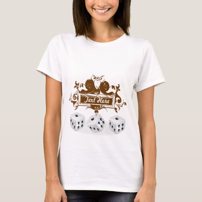 Camiseta design de jogo do bunco (Frente)