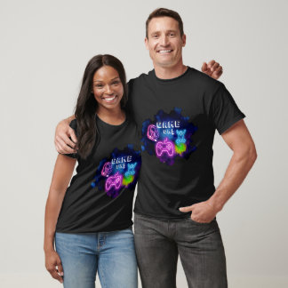 Camiseta Design de Jogo Game On | Controle de Jogo Neon Sim
