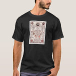 Camiseta Design de Kabbalah<br><div class="desc">Ilustração antiga e misteriosa de Kabbalah,  de DoverPictura. Encontre a imagem original em http://doverpictura.com/collection/0486991636</div>