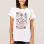 Camiseta Design de Kabbalah<br><div class="desc">Ilustração antiga e misteriosa de Kabbalah, de DoverPictura. Encontre a imagem original em http://doverpictura.com/collection/0486991636</div>