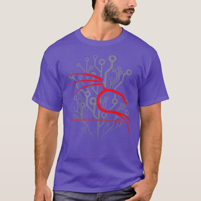 Camiseta Design de Kali Linu com Dragon e Red (Frente)