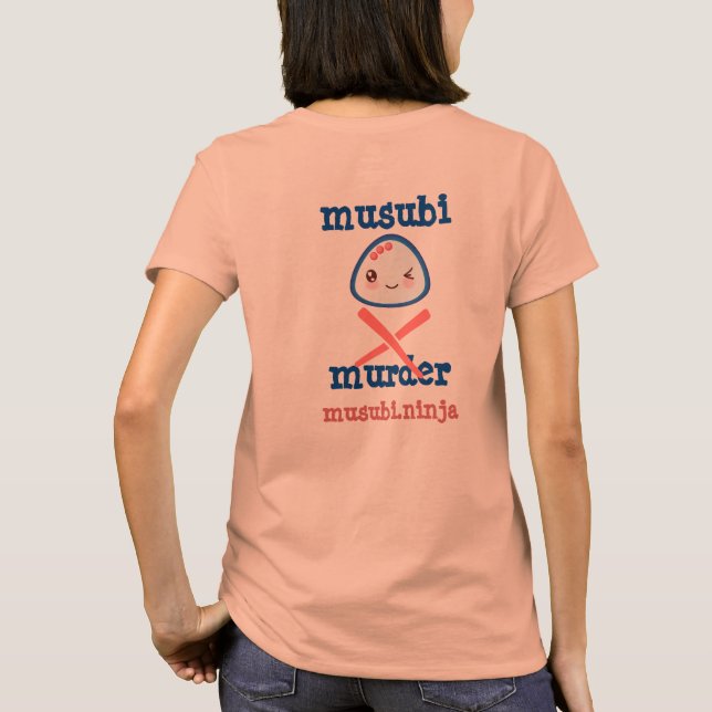 Camiseta Design de Kawaii do assassinato de Musubi (Verso)