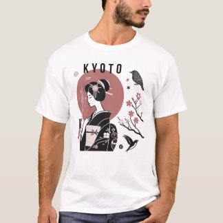 Camiseta Design de Kioto - Mulher Japonesa