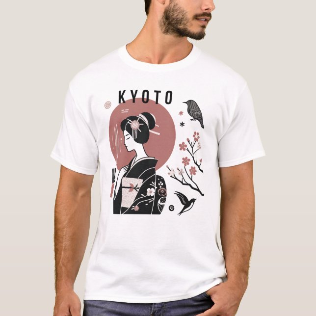 Camiseta Design de Kioto - Mulher Japonesa (Frente)