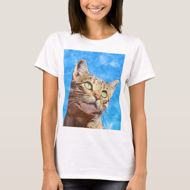 Camiseta Design de Kitten bonito (Frente)