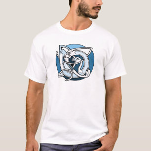 Camiseta Design de Knotwork do céltico - cão azul
