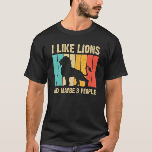 Camiseta Design De Leão Engraçado Para Crianças Mulheres Se