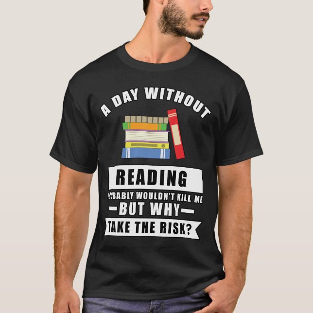 Camiseta Design de Leitura Engraçado (Frente)