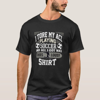 Camiseta Design de Lesão no Joelho ACL Rota para Futebol pa