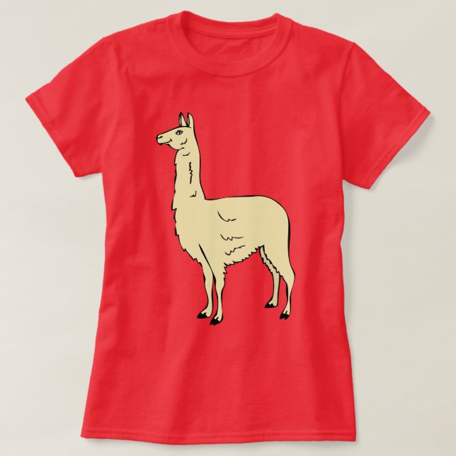 Camiseta Design de Llama Fofo #1 (Frente do Design)