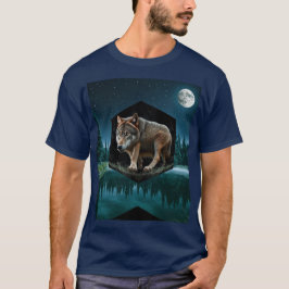 Camiseta Design de Lobo Incomum