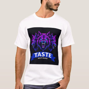 Camiseta Design de lobo triplo enfatizando força