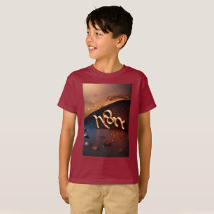 Camiseta Design de logotipo 3D "Noor" rigoroso para rapazes