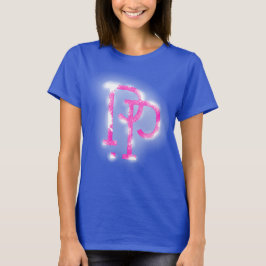Camiseta Design de Logotipo com Letra P (rosa)