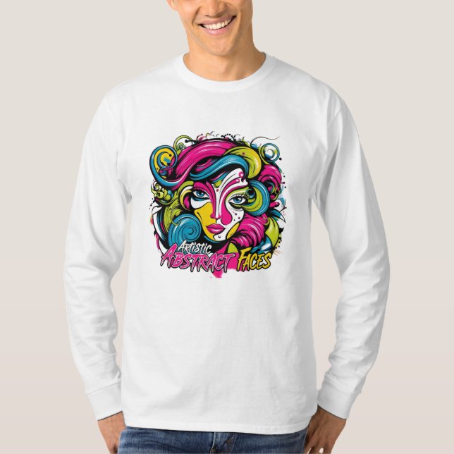 Camiseta Design de logotipo da Abstrato artística (Frente)