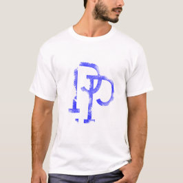 Camiseta Design de logotipo da letra P (Azul)