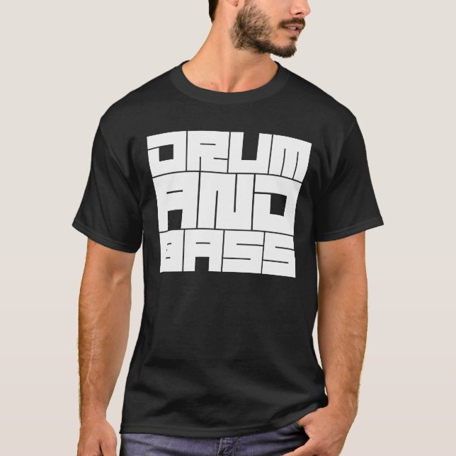 Camiseta design de logotipo de Drum and Bass (Frente)
