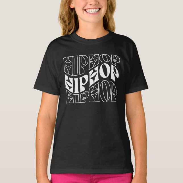 Camiseta design de logotipo de Hip Hop (Frente)