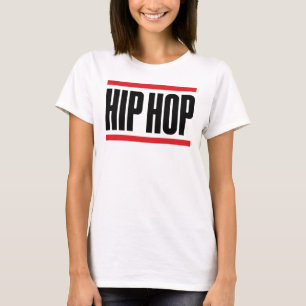 Camiseta Design de logotipo de Hip Hop ousado e simples com