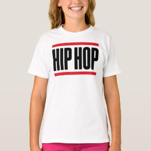 Camiseta Design de logotipo de Hip Hop ousado e simples com