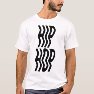 Camiseta design de logotipo de tipografia de música hiphop