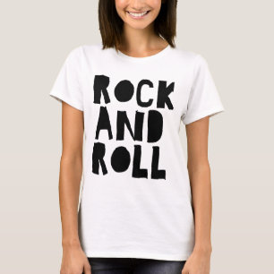 Camiseta design de logotipo negrito de rock and roll