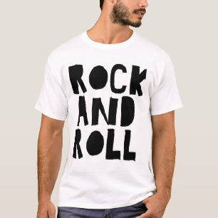 Camiseta design de logotipo negrito de rock and roll