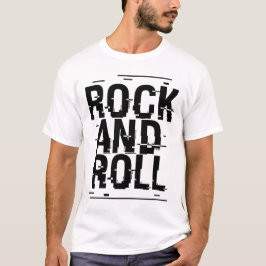 Camiseta design de logotipo tipográfico de Rock and Roll